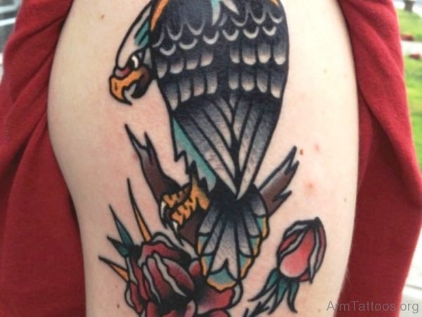 Colorful Eagle Tattoo Design 