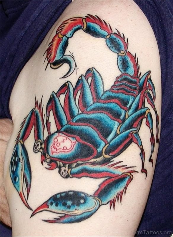 Colorful Scorpion Tattoo 