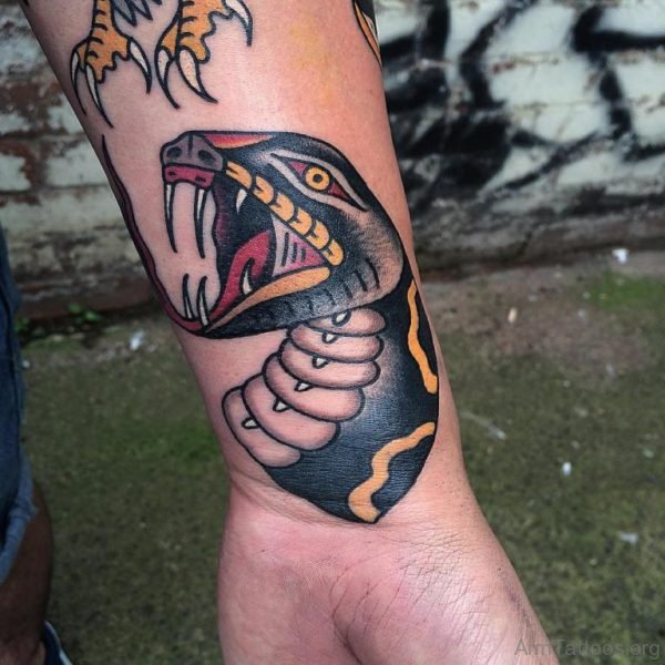 Colorful Snake Tattoo 