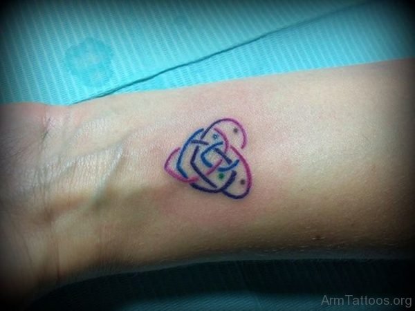 Colorful Celtic knot Tattoo 