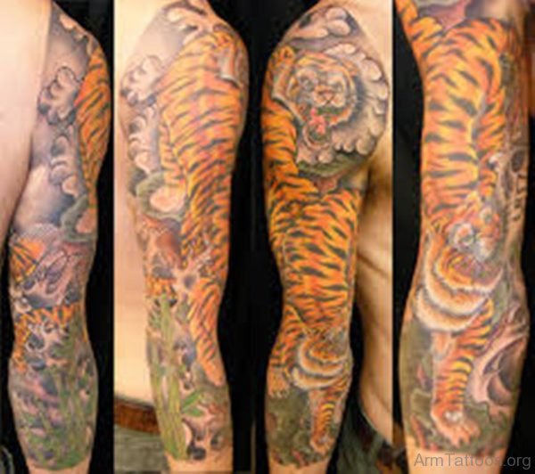 Colored Tiger Tattoo