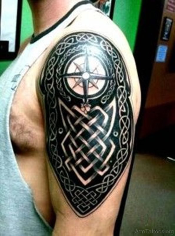 Compass Warrior Tattoo