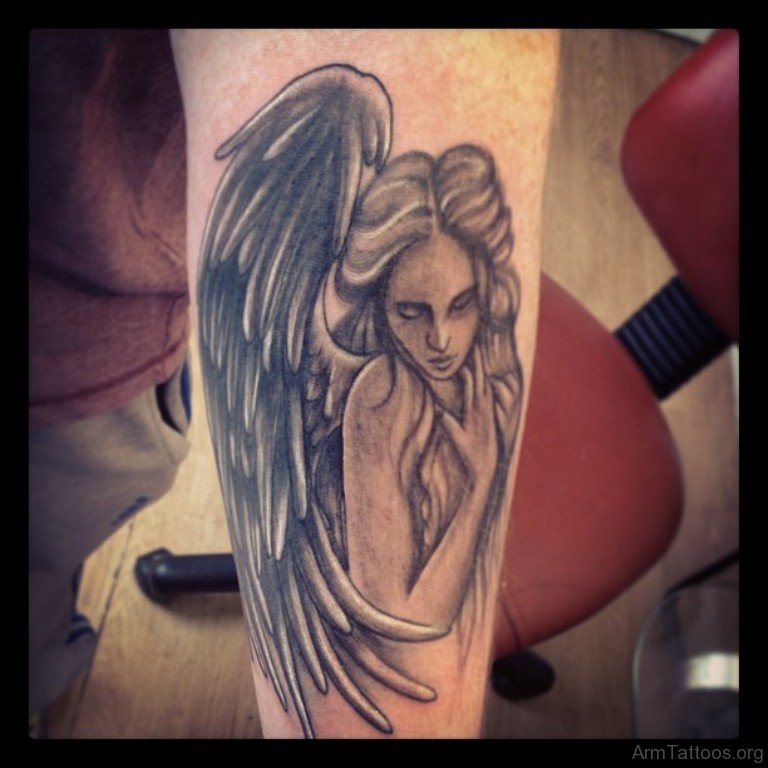 Cool Angel Tattoo Design For Arm