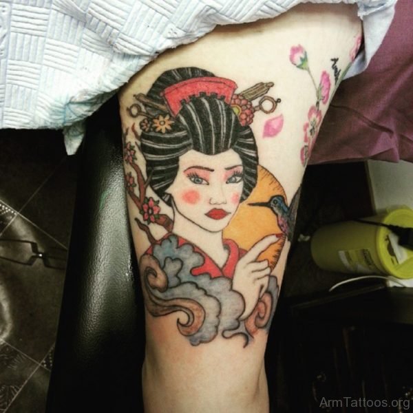 Cool Geisha Tattoo