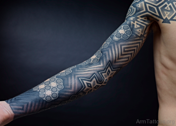 Cool Geometric Tattoo On Arm