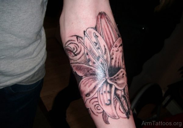 Cool Lily Tattoo On Arm