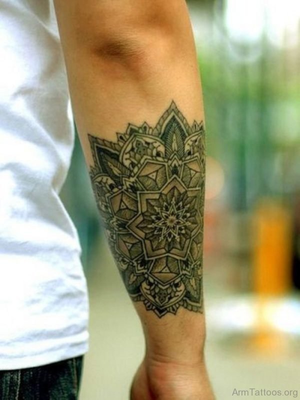 Cool Mandala Tattoo Design On Arm