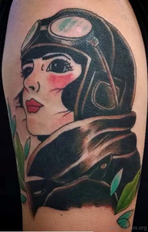 Cool Portrait Girl Tattoo 