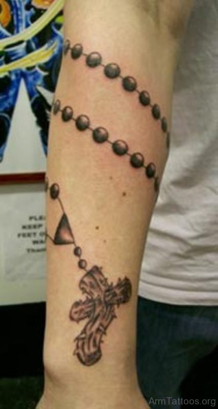 Cool Rosary Tattoo Design