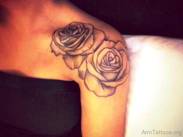 Cool Rose Flower Tattoo On Arm 