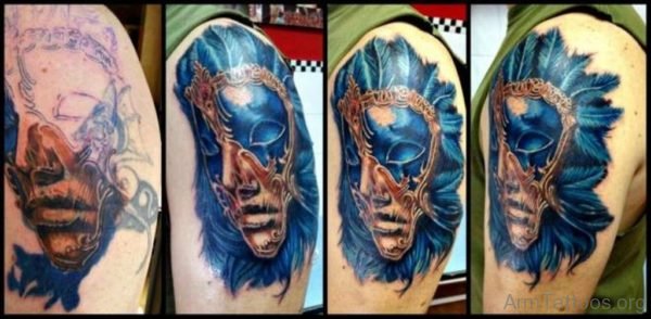 Cool Venetian Mask Tattoo