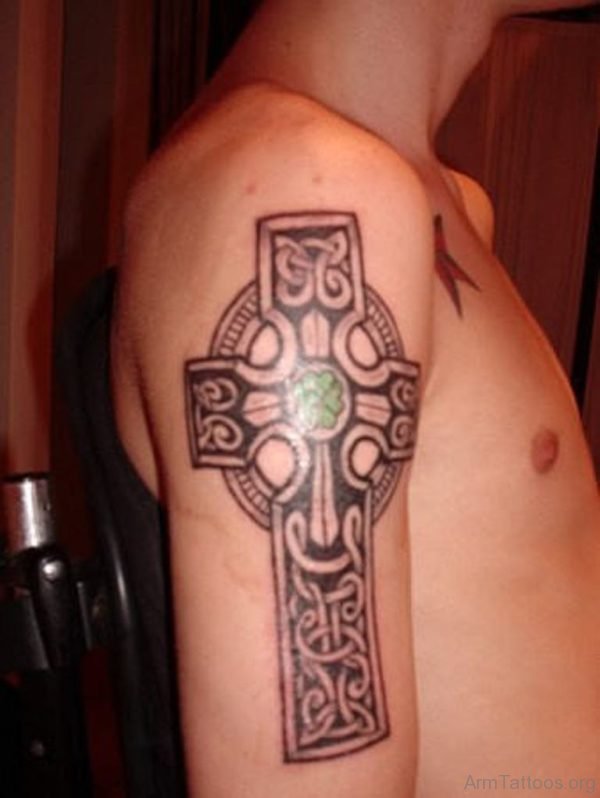 Cross Celtic Tattoo On Arm 