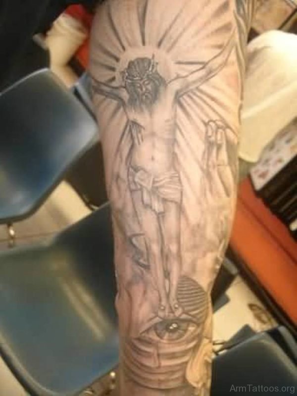 Cross Jesus Died On Tattoo On Arm