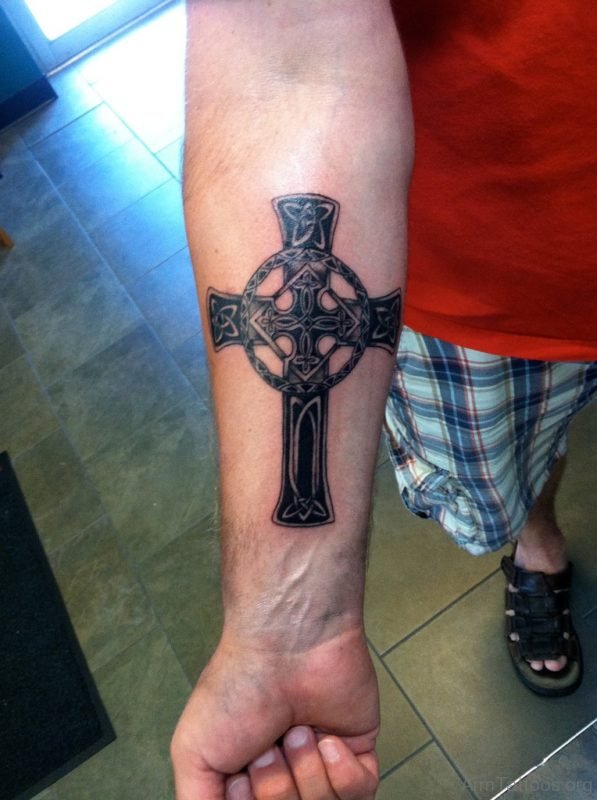 Cross Tattoo On Arm