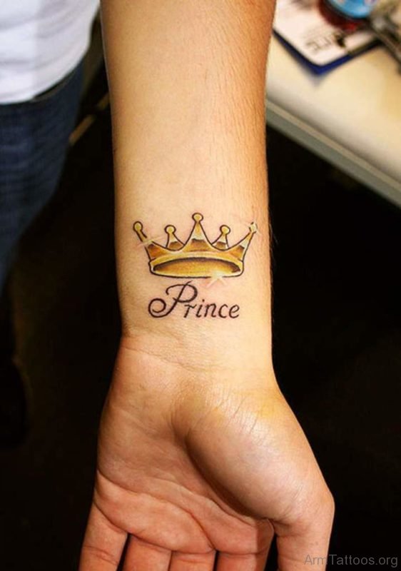 Crown And Word Tattoo