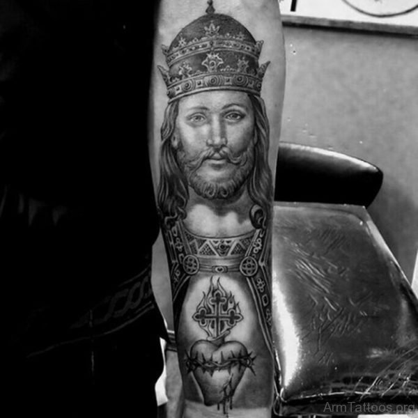 Crowned Jesus Tattoo