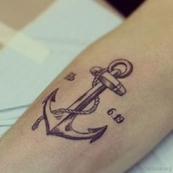 Cute Anchor Tattoo On Arm