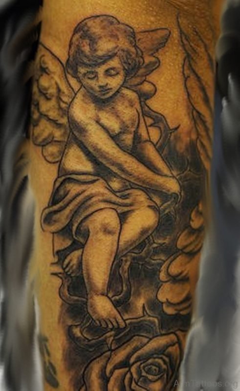 Cute Baby Angel Tattoo