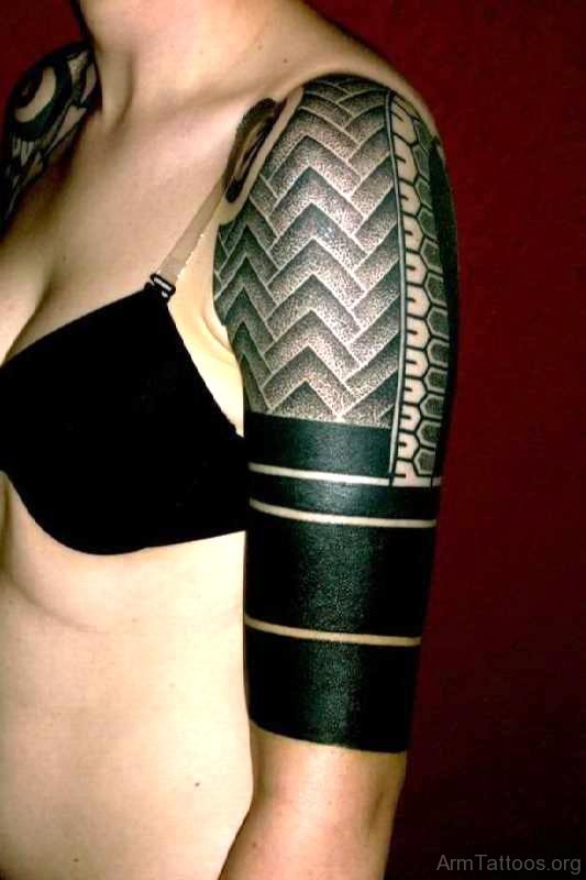 Cute Black Tattoo On Arm 