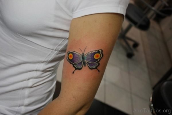 Cute Butterfly Tattoo Design For Arm