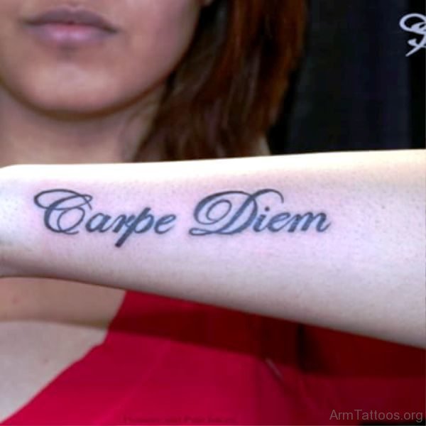 Cute Carpe Diem Tattoo Design 