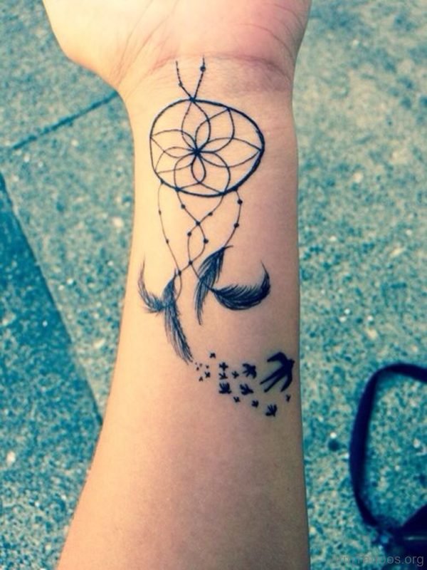 Cute Dreamcatcher Tattoo