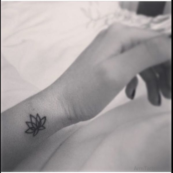 Cute Lotus Flower Tattoo 