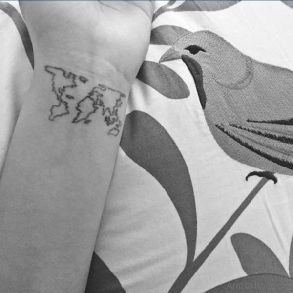 Cute Map Tattoo Design