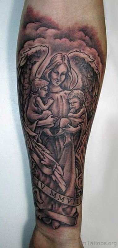 Cutest Guardian Angel Tattoo