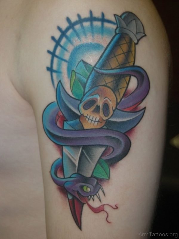 Dagger And Snake Tattoo
