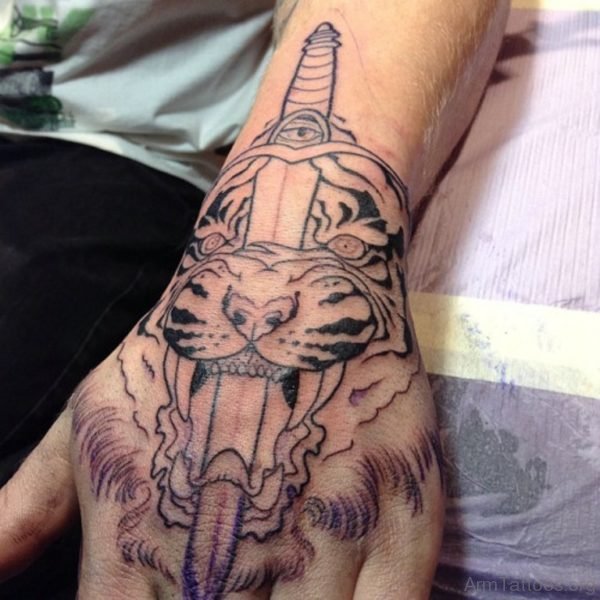 Dagger Tiger Tattoo