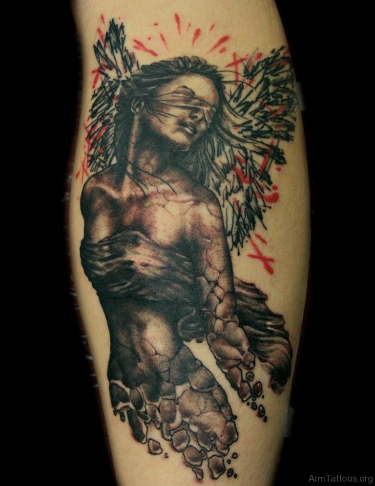 Dark Angel Tattoo On Arm