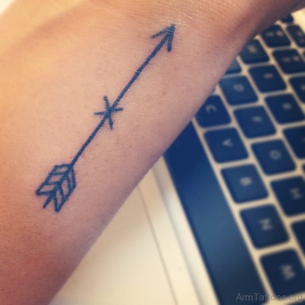 Dark Black Arrow Tattoo