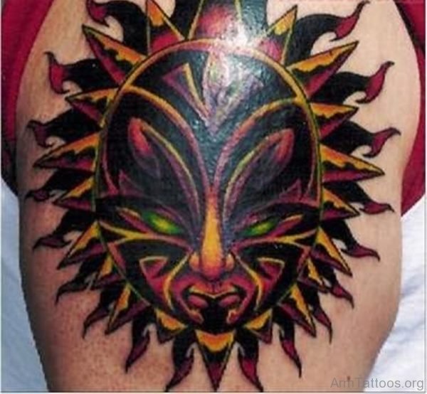 Dark Color Mask Tattoo