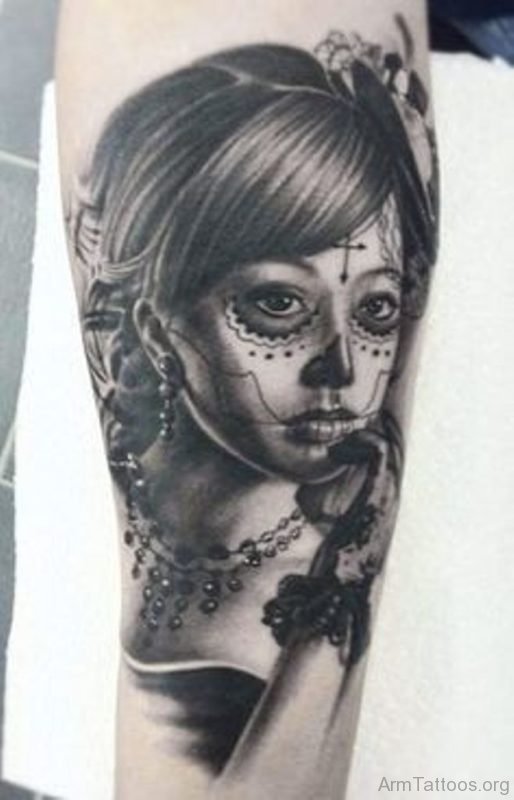 Dead Girl Portrait Tattoo 