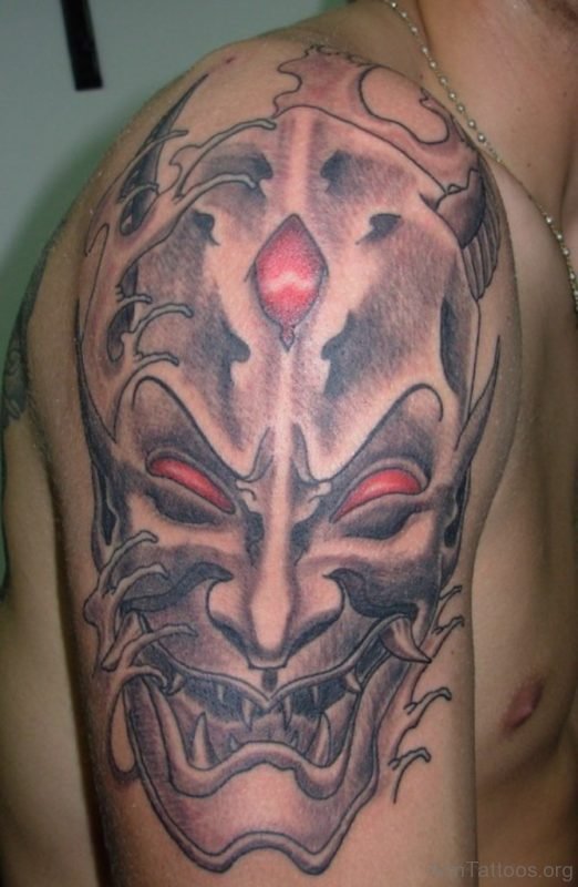 Demon Mask Tattoo