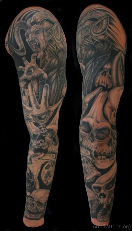 Devil And Skull Tattoo 