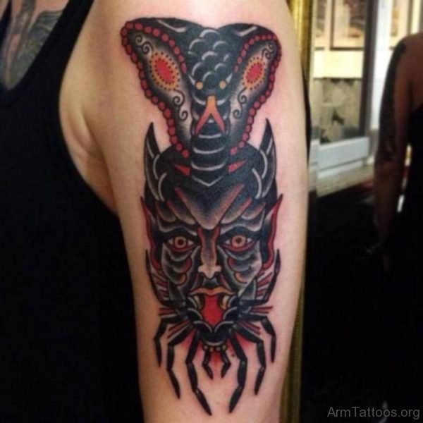 Devil And Snake Tattoo