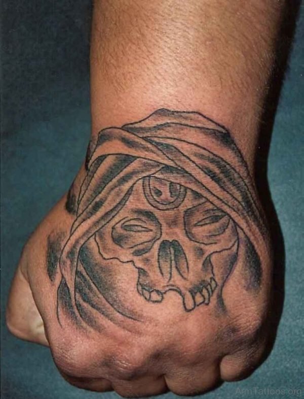 Devil Skull Hand Tattoo Design