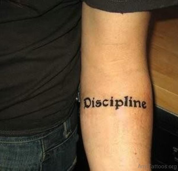 Disclipline Word Tattoo