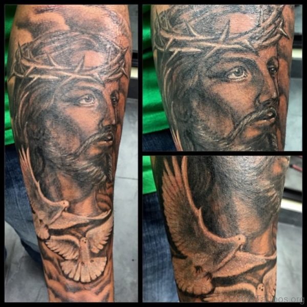 Dove And Jesus Tattoo