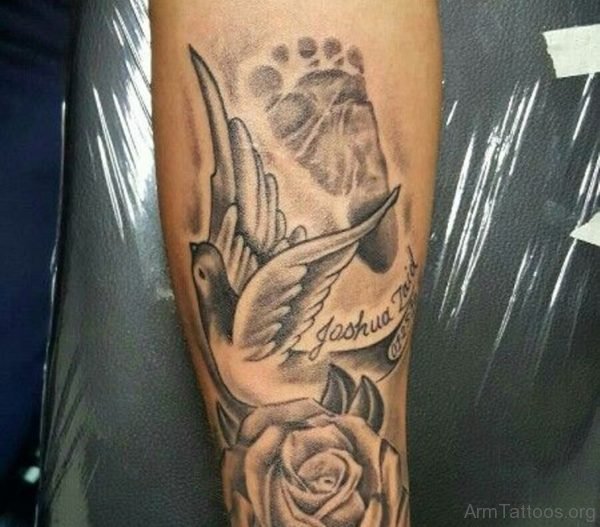 Dove And Rose Tattoo