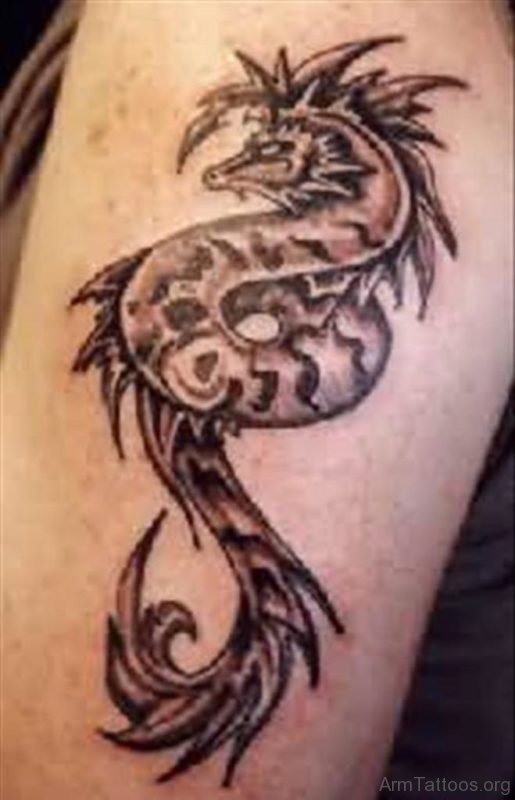 Dragon Snake Tattoo On Arm 