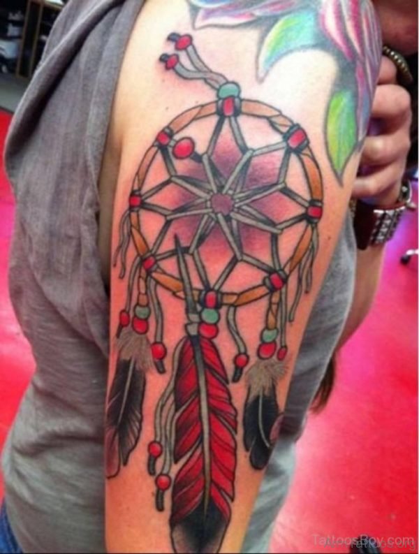 Dreamcatcher Tattoo Design On Shoulder