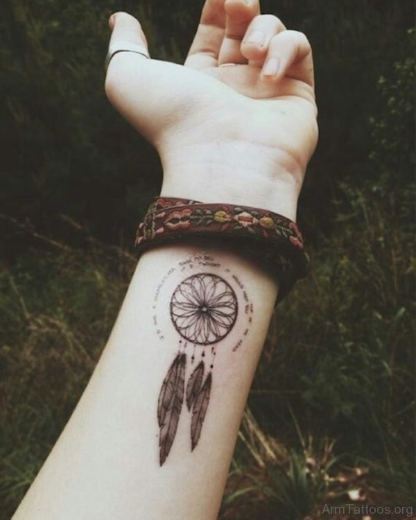 Dreamcatcher Tattoo On Wrist