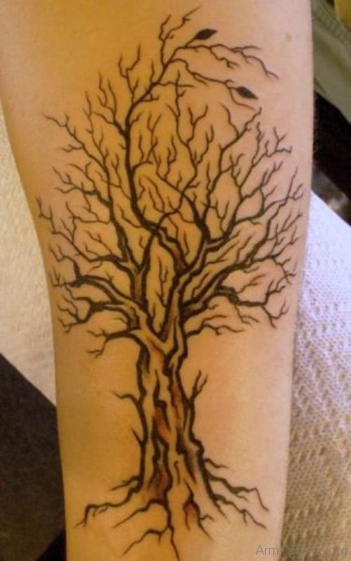 Dying Tree Tattoo