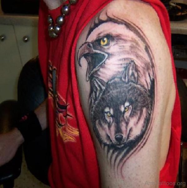 Eagle And Wolf Tattoo