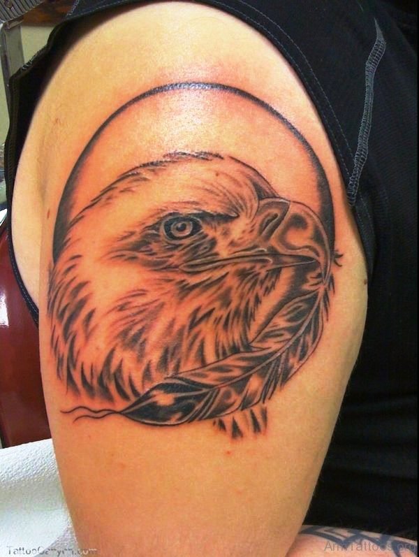 Eagle Head Shoulder Tattoo 