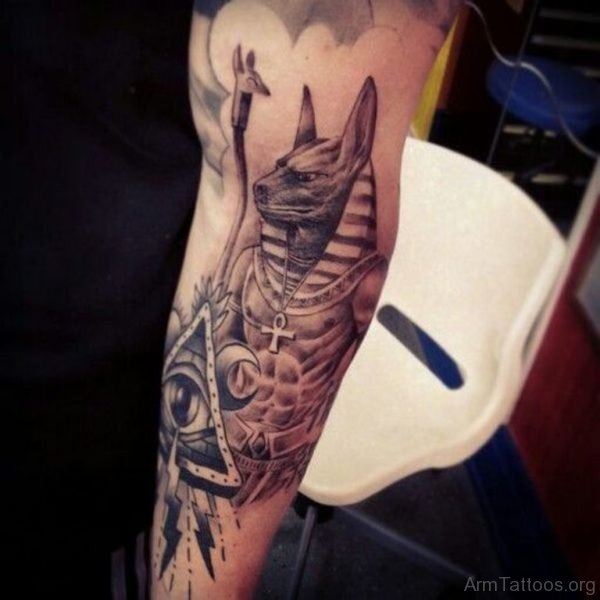 Egyptian Spiritual Tattoo On Arm