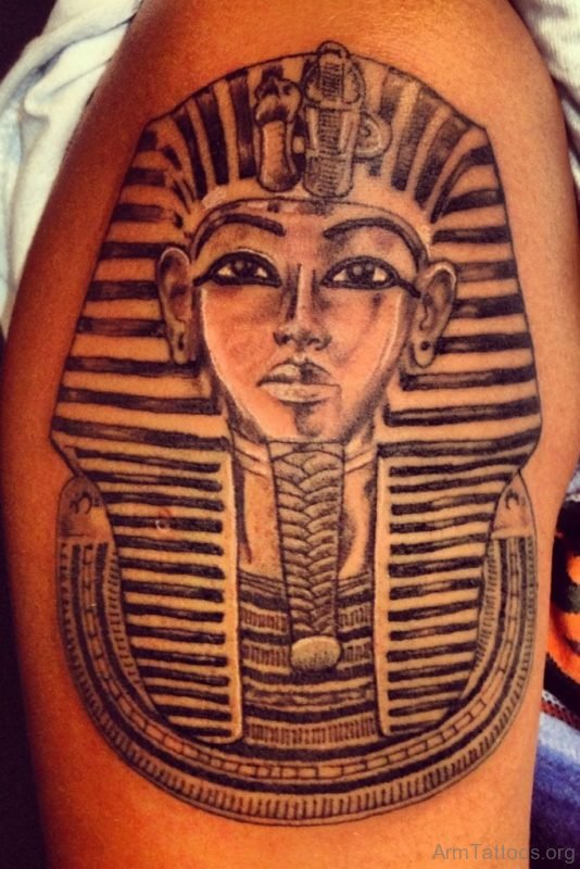 Egyptian Style Tattoo On Shoulder 